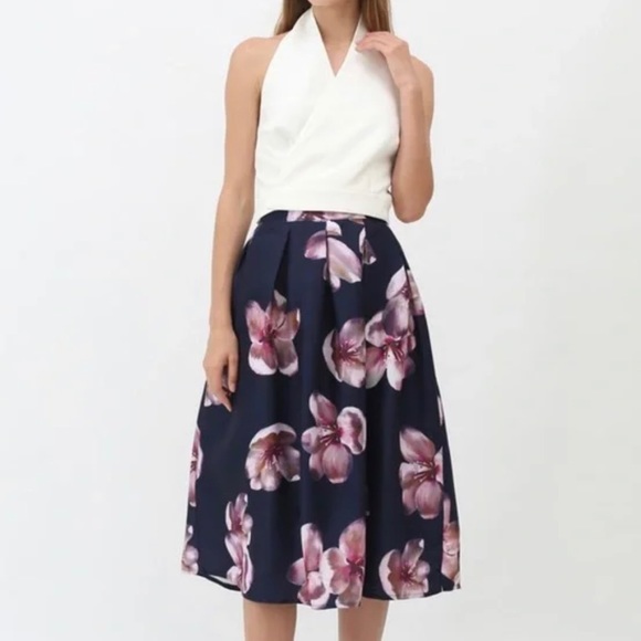 Chicwish Dresses & Skirts - NWT Chicwish Peach Blossom Midi Skirt